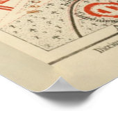 ヴィンテージアレクサンドリア・エジプトの地図(1887) ポスター (角)