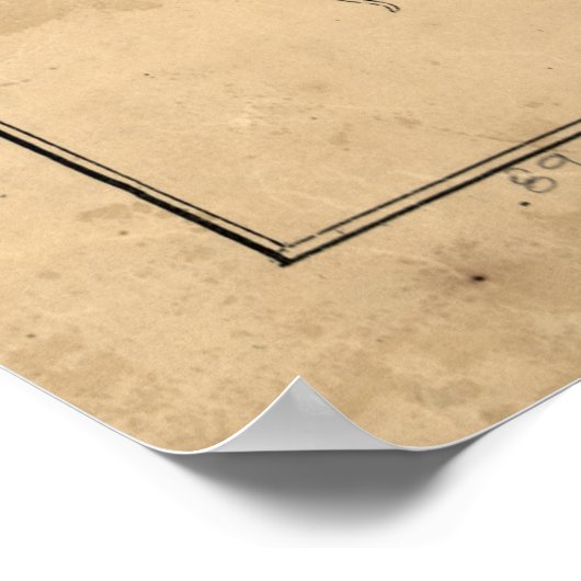 ヴィンテージアレクサンドリア・バージニアの地図(1862) ポスター (角)