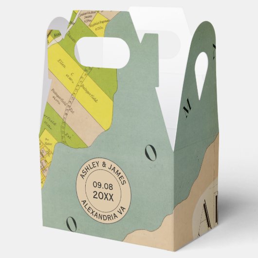 ヴィンテージアレクサンドリアVAの結婚地図 フェイバーボックス (オープン)