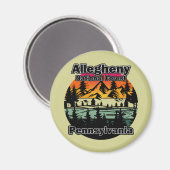 ヴィンテージアレゲニー国立森林ペンシルバニア マグネット (正面/裏面)