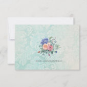 ヴィンテージアレーダマスクフローラボホ結婚ズ セーブザデート (裏面)