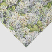 ヴィンテージアレーブルーアジサイ花の柄 薄葉紙 (詳細)