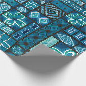 ヴィンテージアロハギフトラップ | Pua Blue ラッピングペーパー (角)