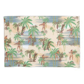 ヴィンテージアロハハワイビーチ夏 枕カバー (正面)