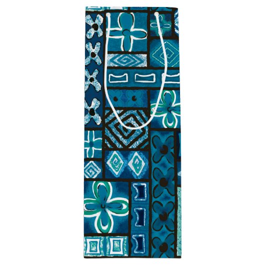 ヴィンテージアロハ抱き枕 | Pua Blue ワインギフトバッグ (正面)