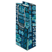 ヴィンテージアロハ抱き枕 | Pua Blue ワインギフトバッグ (正面アングル)