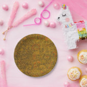 ヴィンテージアロバーエンボスフローラルパターン ペーパープレート (パーティー)