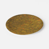 ヴィンテージアロバーエンボスフローラルパターン ペーパープレート (アングル)