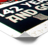 ヴィンテージアンクルサムの誕生日独立記念日 ポスター (角)