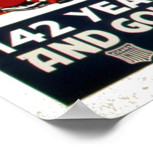 ヴィンテージアンクルサムの誕生日独立記念日 ポスター (角)