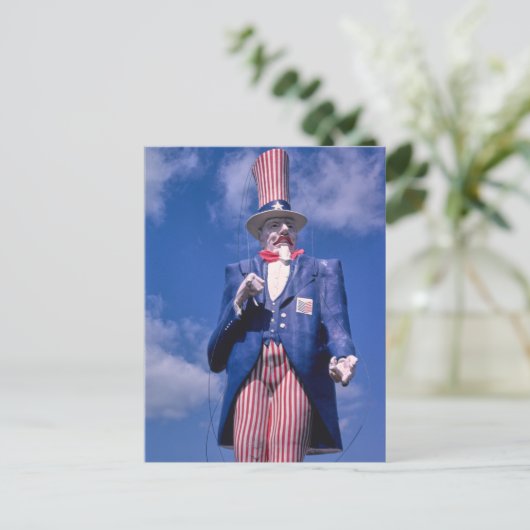 ヴィンテージアンクルサム像はがき ポストカード (スタンド正面)