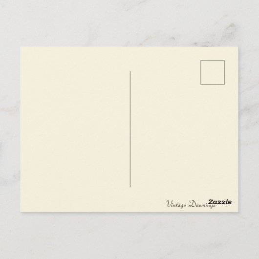 ヴィンテージアンクルサム感謝祭あいさつ ポストカード (裏面)