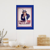 ヴィンテージアンクルサム戦争ポスター ポスター (キッチン)