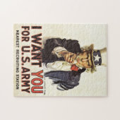 ヴィンテージアンクルサム私はあなたがWWIプロパガンダUSA ジグソーパズル (横)