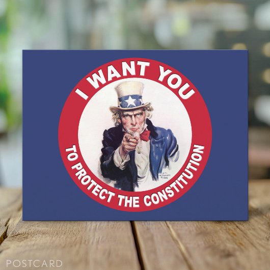 ヴィンテージアンクルサム私はあなたをしたい – 憲法 ポストカード