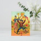 ヴィンテージアンクルサム花火 ポストカード (スタンド正面)