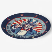 ヴィンテージアンクルサム軍隊ゴー遠くにパーティーデコール ペーパープレート (アングル)