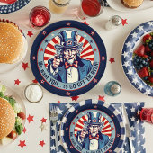 ヴィンテージアンクルサム軍隊遠くに行くパーティー7" ペーパープレート