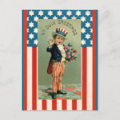 ヴィンテージアンクルサム7月4日 シーズンポストカード (正面)