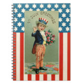 ヴィンテージアンクルサム7月4日 ノートブック (正面)