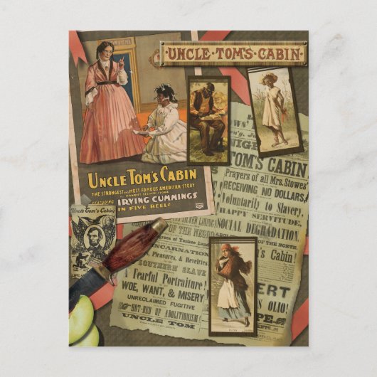 ヴィンテージアンクルトムのキャビンのスクラップブックポストカード ポストカード (正面)