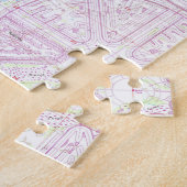 ヴィンテージアングルウッド&グローブシティFLの地図(1956) ジグソーパズル (側面)