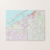 ヴィンテージアングルウッド&グローブシティFLの地図(1956) ジグソーパズル (横)