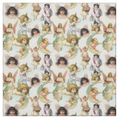 ヴィンテージアンジェルズインザクラウドコラージュ ファブリック (見本)