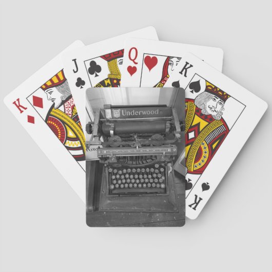 ヴィンテージアンダーウッドタイプライター トランプ (裏面)