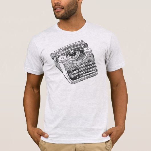 ヴィンテージアンダーウッド動揺してタイプライター Tシャツ (正面)
