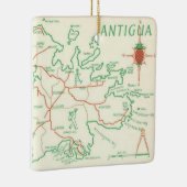 ヴィンテージアンティグアアイランドマップ セラミックオーナメント (右)
