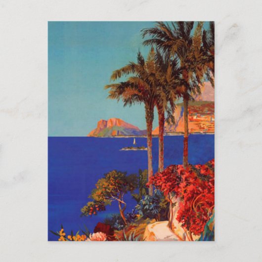 ヴィンテージアンティベスコットダジュール風景葉書 ポストカード (正面)