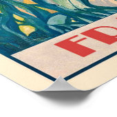 ヴィンテージアンティベスフランスデヴィッドデレピアネトラベル ポスター (角)