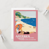 ヴィンテージアンティベスフランスビーチバケーショントラベル カード (正面/裏面インサイチュ)