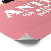 ヴィンテージアンティベスフランスビーチバケーショントラベル ポスター (角)