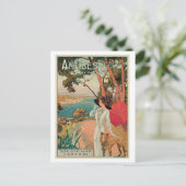 ヴィンテージアンティベスフランス旅行広告 ポストカード (スタンド正面)