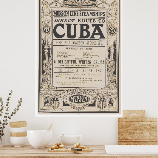 ヴィンテージアンティル諸島の旅行ポスターの女王 ポスター (キッチン)