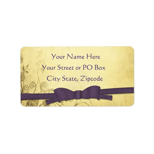 ヴィンテージアンティークとボウ結婚ズ ラベル (正面)