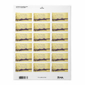 ヴィンテージアンティークとボウ結婚ズ ラベル (フルシート)