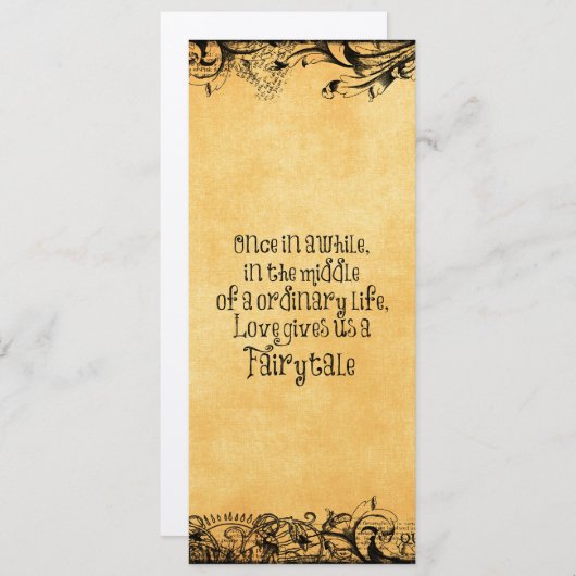 ヴィンテージアンティークとラブ引用文結婚ズ (正面/裏面)