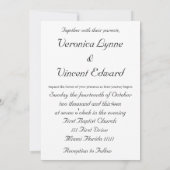 ヴィンテージアンティークとラブ引用文結婚ズ 招待状 (裏面)