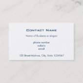 ヴィンテージアンティークと懐かしい記念品 名刺 (裏面)