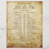 ヴィンテージアンティークの結婚スケジュール・タイムライン・プログラム (正面)