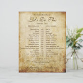 ヴィンテージアンティークの結婚スケジュール・タイムライン・プログラム (スタンド正面)