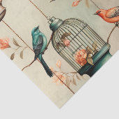 ヴィンテージアンティークの鳥類の分離 薄葉紙 (詳細)