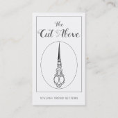 ヴィンテージアンティークはさみ美容師 名刺 (正面)