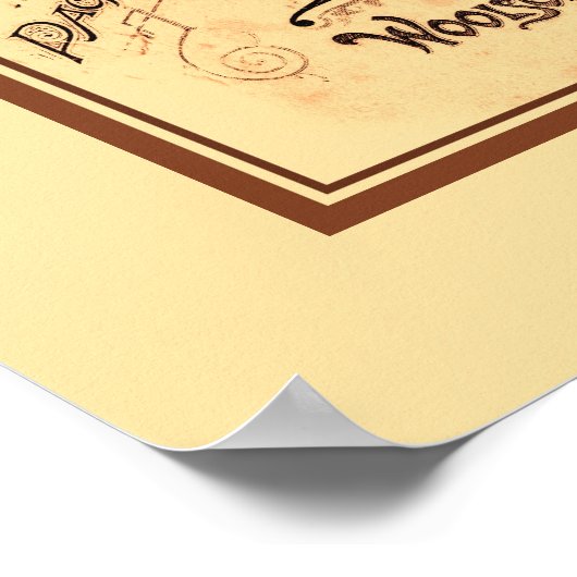 ヴィンテージアンティークはリオンコーヒ広告ーの ポスター (角)