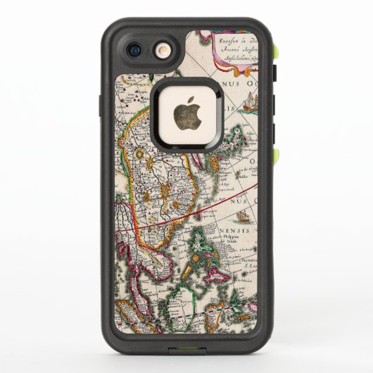 ヴィンテージアンティークアジアの地図1632 LifeProof iPhoneケース (裏面)