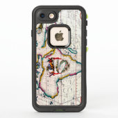ヴィンテージアンティークアフリカの地図1687 LifeProof iPhoneケース (裏面)