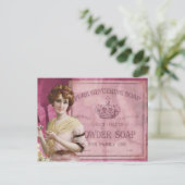 ヴィンテージアンティークアールデコレディーソープ広告 ポストカード (スタンド正面)